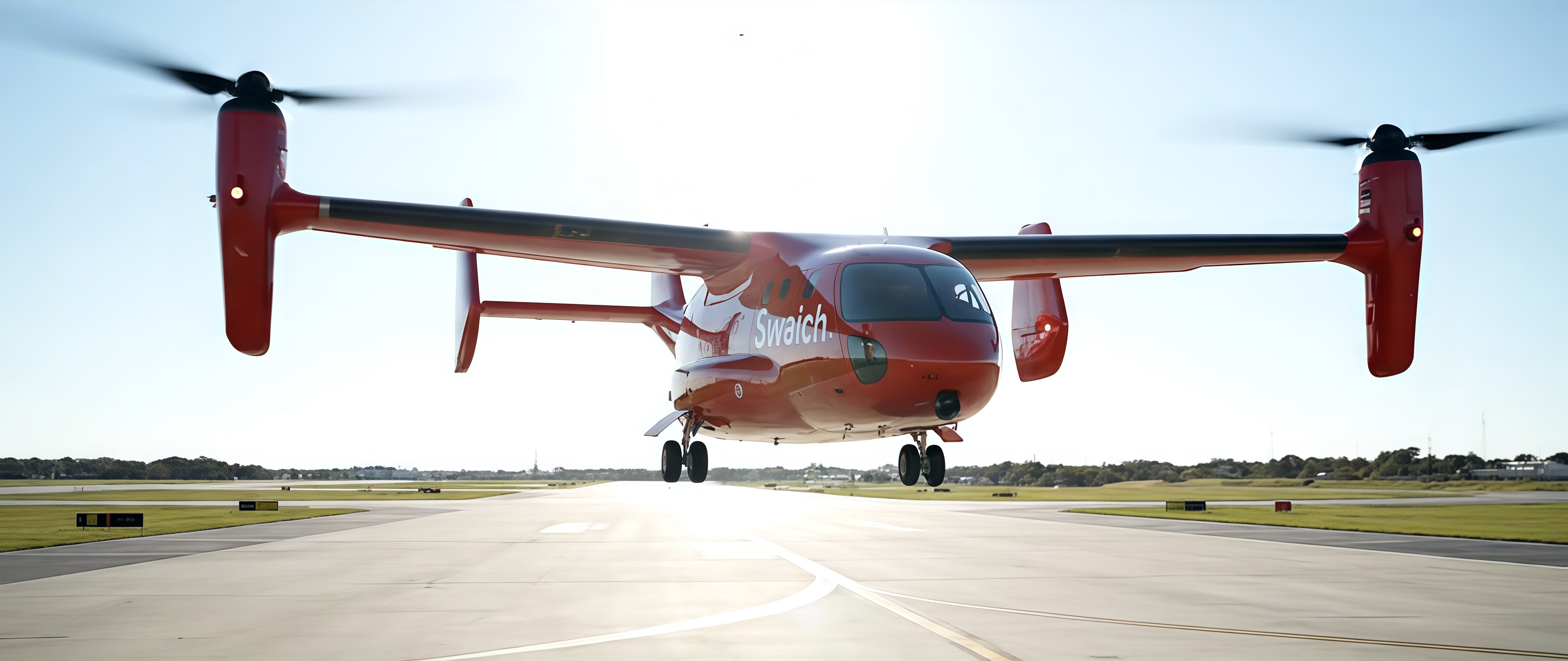 Swaich eVTOL aircraft on runway